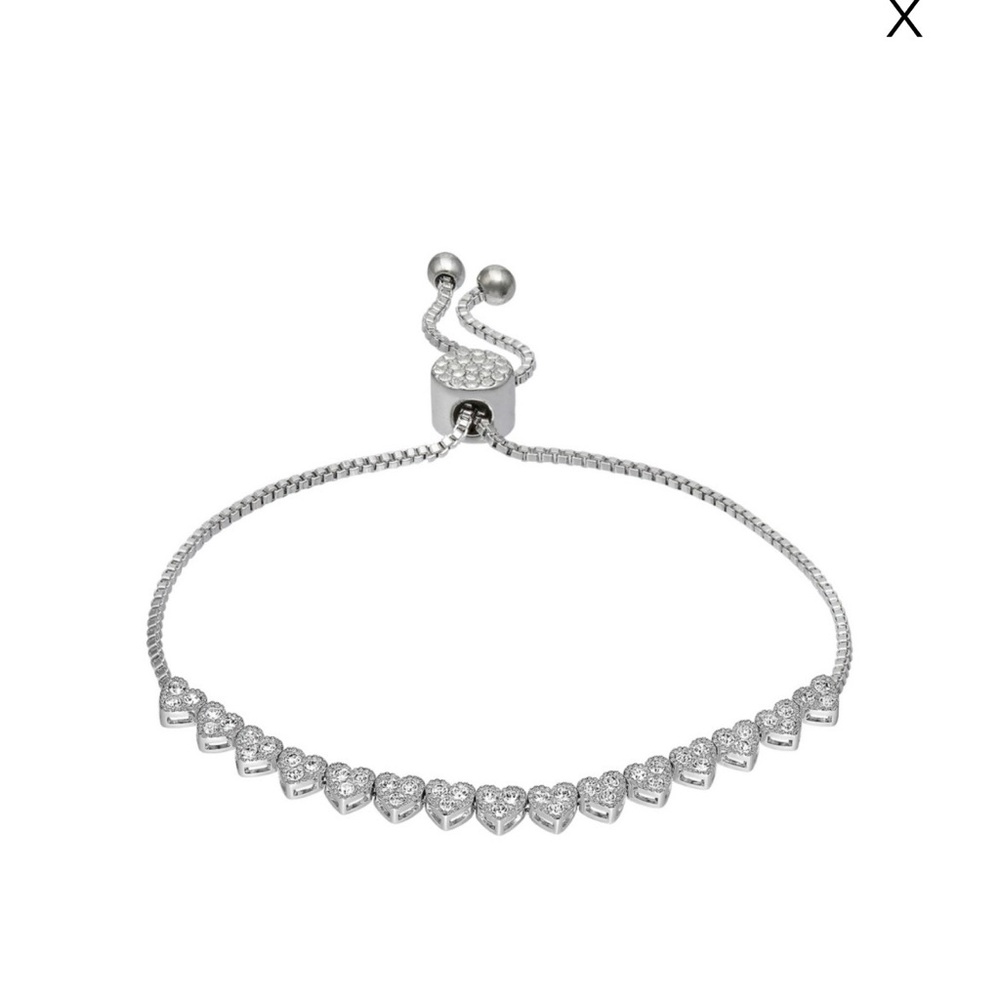 Adjustable Silver Heart Adjustable Bracelet - image 1